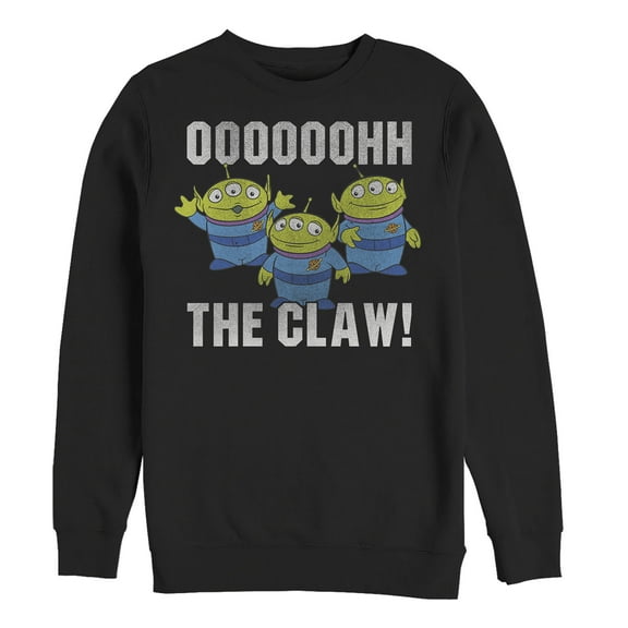 Men's Toy Story The Claw Squeeze Alien Sweatshirt Black X Large