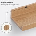 thumbnail image 4 of LOMANTOWN 16" Wall Shelves for Bedroom Decor, Set of 2 Floating Shelves for Wall Storage, Rustic Wood Display Mounted Corner Shelves for Books, Plants, Kitchen, Bathroom, Living Room, 4 of 4