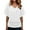 White, variant on MIXUE Boho Tops For Women Summer Solid Color V Neck Short Sleeve Casual Pullover Shirts For Women Tee Shirts Sportswear,Blue,L