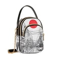 thumbnail image 7 of FORMRS Crossbody Bag for Women Quilted Travel Shoulder Cell Phone Purse with Chain Strap Handbag, White Streets, 7 of 7