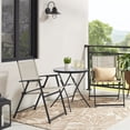 thumbnail image 1 of Mainstays Carlington 3-Piece Patio Bistro Set, Tan, Fade Resistant Sling Fabric, 1 of 6