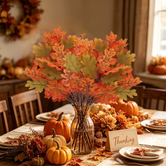 RBCKVXZ Fall Decor for Indoor Autumn Halloween Thanksgiving Home Holiday Decorations Artificial Pumpkin Berry Maple Leaf Floral Stems Branches Decorations, for Harvest Vase Arrangement Indoor