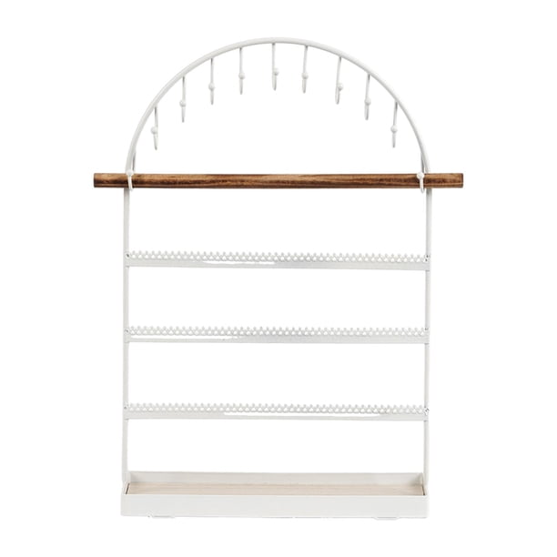 Organizador de joyas, expositor de pendientes, regalo para mujeres y niñas, almacenamiento colgante, 5 unidades blanco