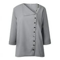 thumbnail image 4 of Jiyugala Women's Button Down Shirts Plus Size Loose Casual Tops, 4 of 5