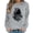 Gray, variant on Halloween Fleece Lined Sweatshirts For Women Fall Crewneck Long Sleeve Ghost Printed Casual Pullover Tops S-XXL