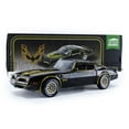 thumbnail image 2 of 1977 Pontiac Firebird T/A Trans Am Starlite Black with Golden Eagle Hood Bird 1/18 Diecast Model Car by Greenlight, 2 of 7