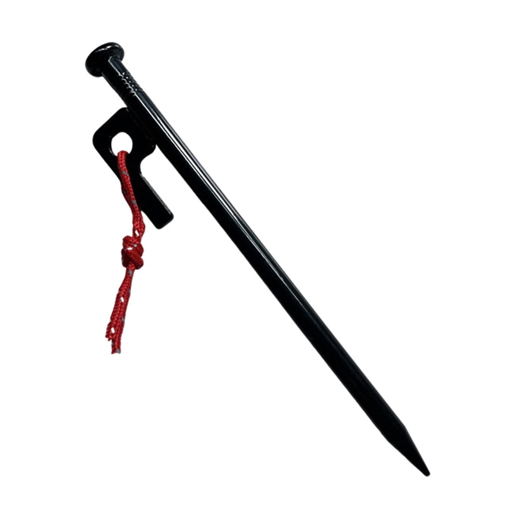 4Pcs Outdoor Steel Tent Stakes Heavy Dutys Tent Peg Ground Stakes Fixations Peg for Canopies, Campings, Hikings, Beach