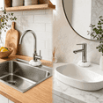 thumbnail image 4 of Silicone Faucet Mat, Kitchen Sink Splash Guard Drip Catcher for Countertop Water Protector, Faucet Base Drip Tray for Bathroom Vanity, Easy to Clean, 4 of 5