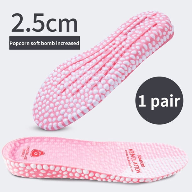 Plantillas de zapatos suaves para hombres y mujeres, plantillas de aumento de altura, cómodas plantillas deportivas para correr para pies, suela de zapato de crecimiento de 1,5-3,5 cmEU43-44 Gao Jinjia LED