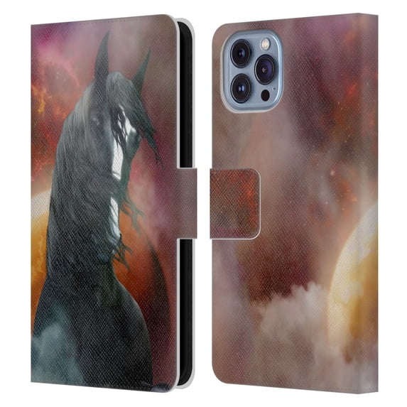 Head Case Designs Officially Licensed Simone Gatterwe Horses Fantasy Shire Leather Book Wallet Case Cover Compatible with Apple iPhone 14