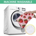 thumbnail image 6 of Red Strawberry Plants Fruit Dot Pink Pattern Square Tablecloth,Waterproof Square Table Cover,Wipeable Spillproof Washable Table Cover for Home Kitchen Party Decor 52"x52"(132x132cm), 6 of 6