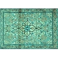 thumbnail image 1 of Ahgly Company Machine Washable Indoor Rectangle Persian Turquoise Blue Traditional Area Rugs, 6' x 9', 1 of 4