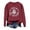 Wine, variant on Venzia Women Halloween Crewneck Sweatshirt, Black Long Sleeve Pullover Top, Casual Fall Graphic Sweatshirt