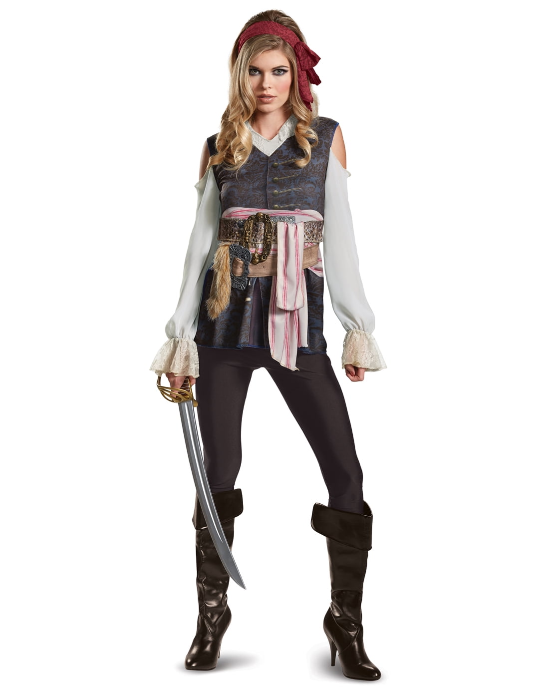 Womens Pirate Captain Pirates Of The Caribbean Jack Sparrow Halloween Costume