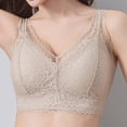 thumbnail image 4 of Gealkoca Lace Bra for Women Unpadded Unlined Wireless Bra V Neck Everyday Lingerie Bralettes, 4 of 7