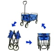 thumbnail image 5 of Capacity Folding Utility Beach Wagon, Outdoor Wagon Garden Shopping Cart with 8“ Wheels and Drink Holder, Adjustable Handles and Double Fabric, Suitable for Beach, Garden, Shopping and Camping, B116, 5 of 10