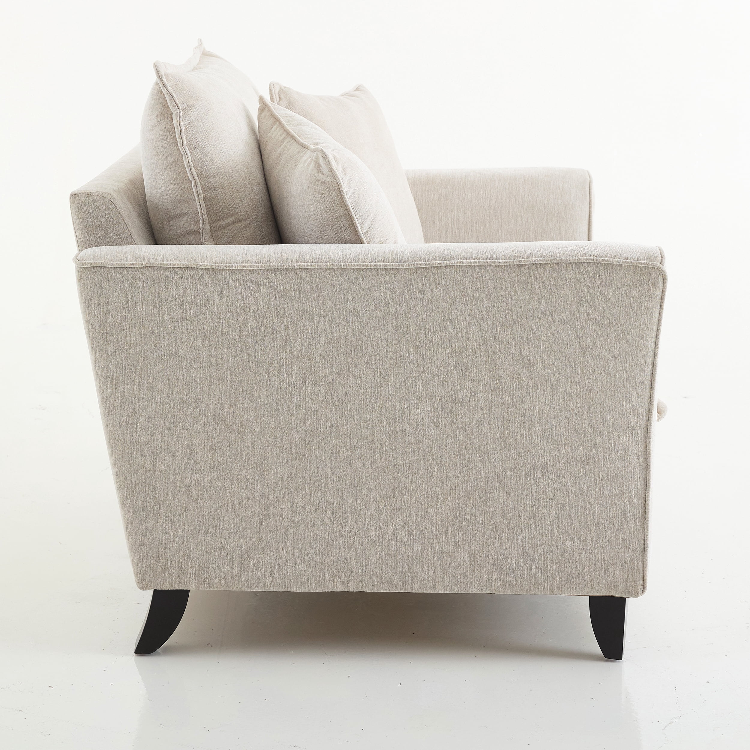 Euroco 46.9" Oversized Armchair, Chenille Fabric, Comfy Chair and a Half Single Sofa with Pillow for Living Room Bedroom Office Apartment, Cream