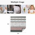 thumbnail image 5 of Grey Stripes Abstract Cloth Napkins, Geometric Spring Flowers Country Washable and Reusable Dinner Napkins Set of 8, Table Napkin for Kitchen Party Birthday Wedding Hotel Housewarming 20"x20", 5 of 9