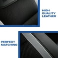 thumbnail image 4 of Skechers Leather Mesh Front Car Seat Cover – Premium Comfort with Breathable Mesh Panels, Durable Leather Construction, Universal Fit for Cars, Trucks, and SUVs - Gray, 4 of 9