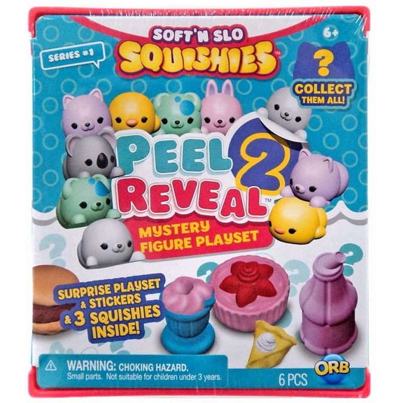 ORB Soft'n Slo Squishies Peel 2 Reveal Mystery Figure Play Set