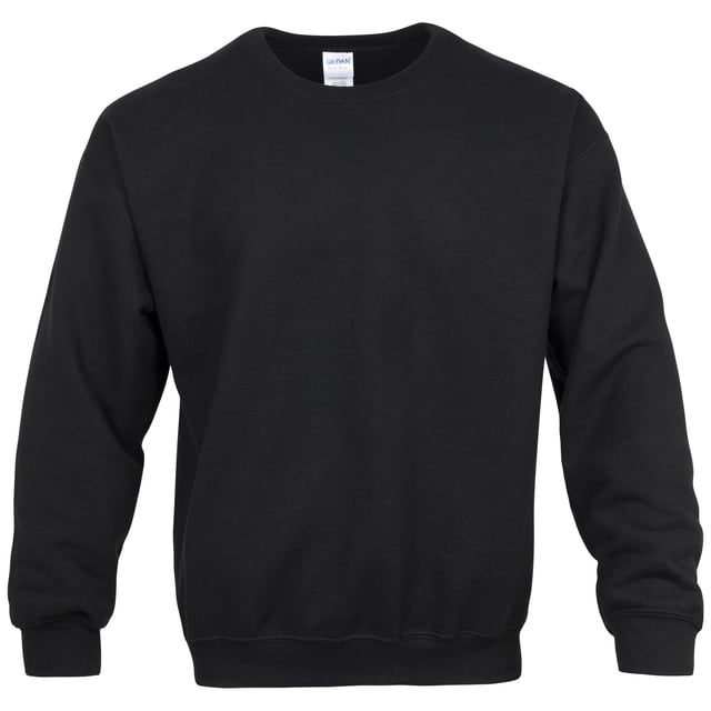 Gildan Chandail Molletonné à Col Ras du Cou pour Homme en Mélange Épais - Très Grand - Noir