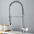 thumbnail image 3 of Kitchen Sink with Pull Down Sprayer, Single Handle with 2 Spout Modes, Hot And Cold Mixer Tap Suit to 1 Hole, Chrome, 3 of 12