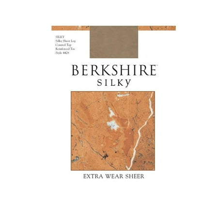 - Berkshire Women's Silky Extra Wear Sheer Control Top Pantyhose - Reinforced Toe 4428 , Pale Taupe, 2