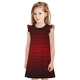 thumbnail image 1 of Vsdgher Chemise de Nuit Géométrique Rouge pour Filles Manches Courtes à Volants Robe de Nuit Pyjama pour Fête Pyjama-Moyen, 1 of 6