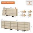 thumbnail image 2 of WAMPAT Modern 18-Drawers Dresser for Bedroom, Wooden Chest of Drawers with T-Shaped Wood Legs, Storage Cabinet and Closet Organizer for Bedroom, Hallway, Living Room, Light Oak, 2 of 13