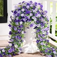 thumbnail image 2 of Rattan Basket Artificial Bougainvillea Wall Hangings, Full Bloom Silk Flower Suspended Ornament for Wedding Hall Ceiling, Interior Wall and Indoor Wedding Venue Space Styling Decoration, 2 of 6