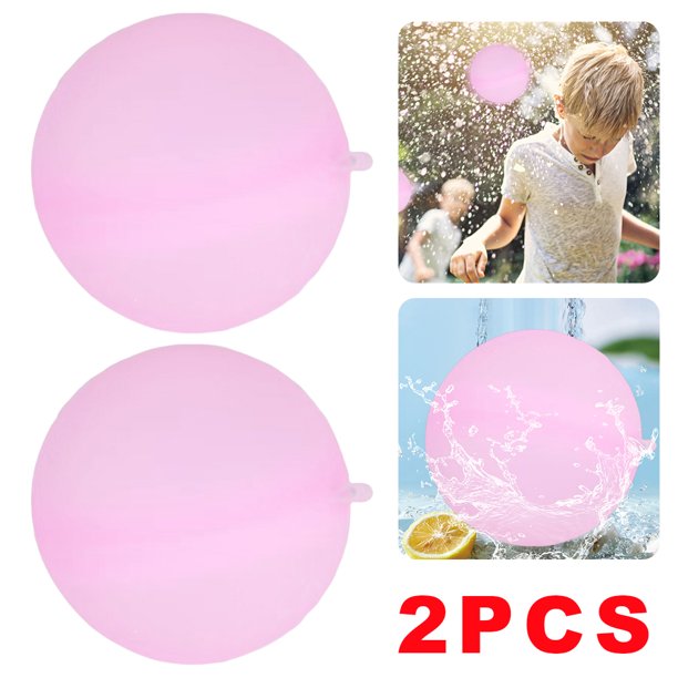 (Rosa) Silicona Globo Recargable Explosión Reutilizable Juguete Silicona