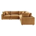 thumbnail image 3 of Sectional Sofa Set, Velvet, Brown, Modern Contemporary Urban Design, Living Lounge Room Hotel Lobby Hospitality, 3 of 10