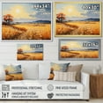 thumbnail image 4 of Designart "And Pastel Countryside Wheat painting V" Landscapes Floater Framed Wall Art Living Room, 4 of 7