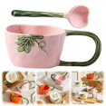 thumbnail image 1 of WHEANG 1 Set Pumpkin Ceramic Coffee Mug Set With Spoon Large Handle Design For Coffee Tea More Present For Friends Family Easy To Maintain, 1 of 9