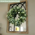 thumbnail image 6 of Eucalyptus Wreath Farmhouse Decor, Green Front Door Artificial Spring Summer Greenery, 6 of 7