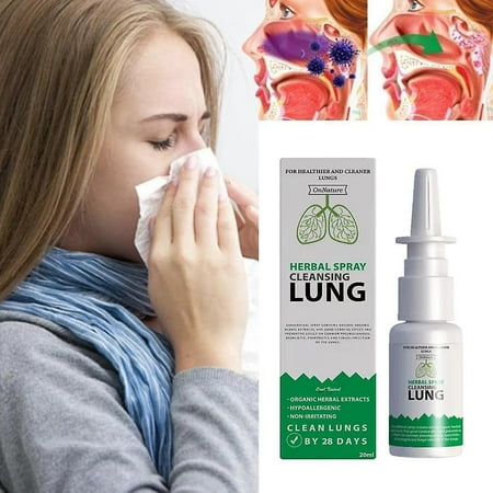 Lung Detox Herbal Cleanser Spray, For Smokers Clear Nasal Congestion