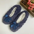 thumbnail image 2 of Slippers for Women Closed Toe Thick Warm Indoor And Outdoor Shoes Fuzzy Memory Foam Slip On Home Slippers, 2 of 5