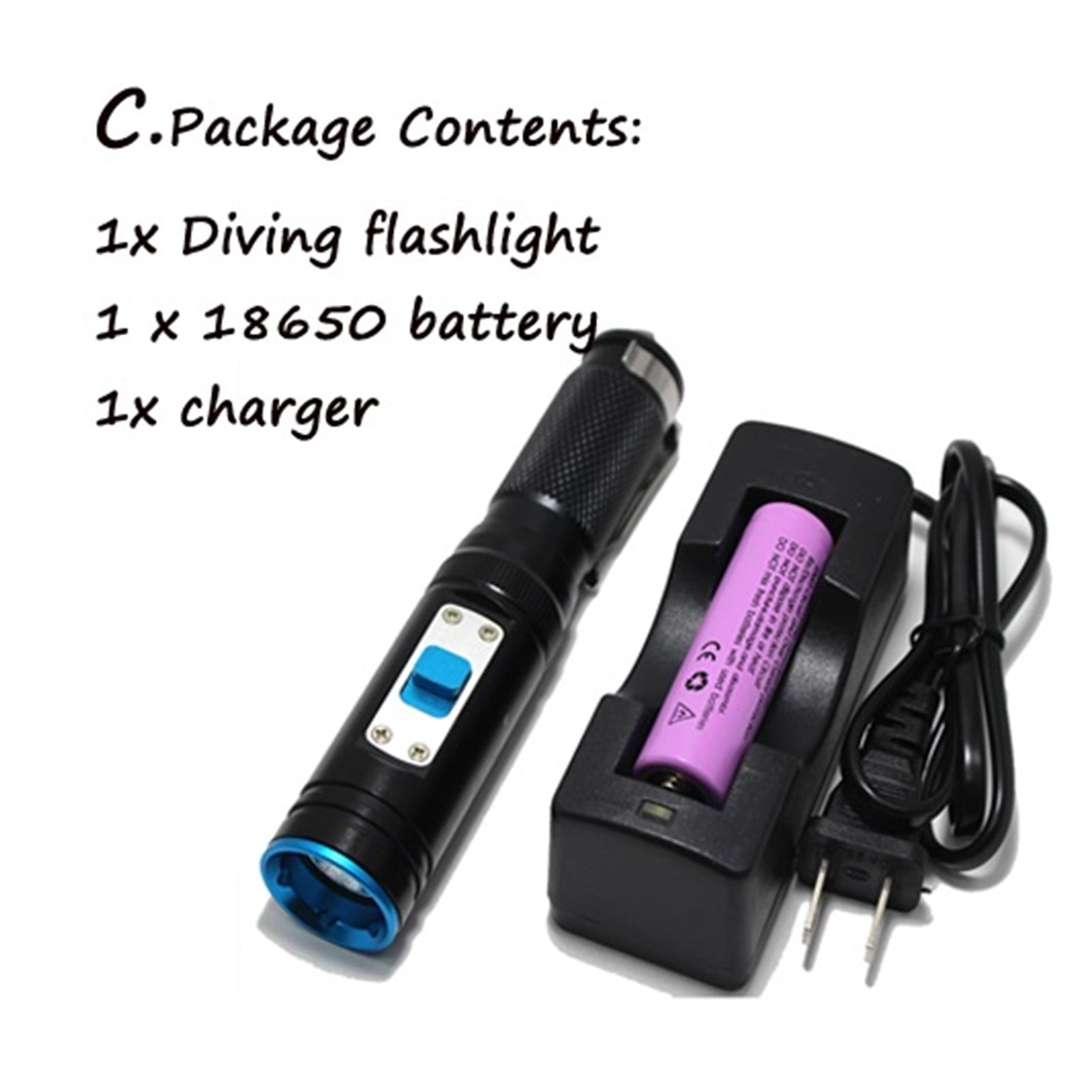 Scuba Light 100000 Lumens Diving Headlamp Scuba Headlight Super