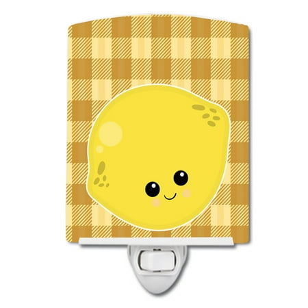 

Caroline s Treasures BB6990CNL Lemon Face Ceramic Night Light 6x4x3 multicolor