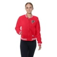 thumbnail image 4 of Women's New Era  Red Atlanta Falcons Throwback Fleece Full-Snap Jacket, 4 of 5