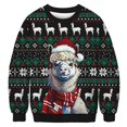 thumbnail image 1 of Suéter de Navidad feo de Papá Noel para hombres y mujeres, regalo de Navidad 3D, máquina de juego de oso de coche impresa, Tops de puente de fiesta de vacaciones, sudadera de Navidad, 1 of 4
