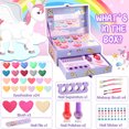 thumbnail image 3 of UUSUOO Kids Makeup Kit for Girls,36PCS Girls Unicorn Makeup Kit,Washable Real Makeup Kit Toy with Mirror,Little Girls Princess Toys Gift for Christmas Birthday Aged 3-6 7-12,Purple, 3 of 8