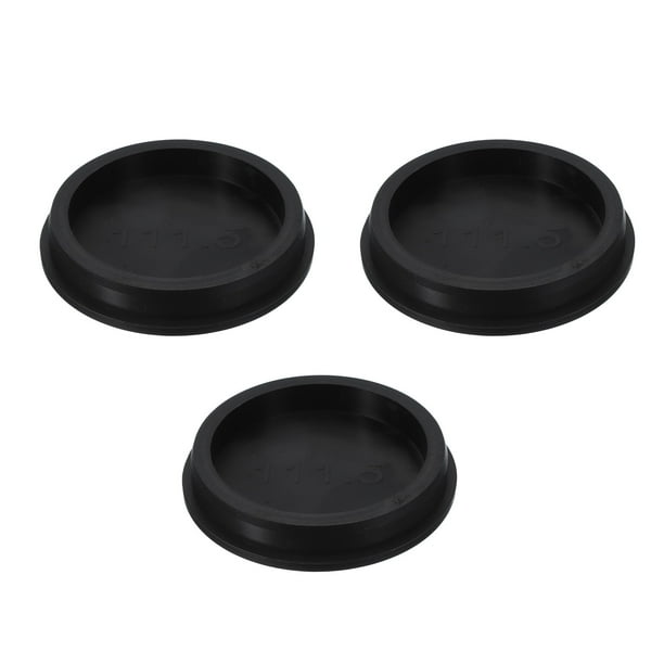Uxcell 3 Pcs Tapón de Silicona en Forma de T, Diámetro 112 mm/4.41 Pulgadas, Tapón de Silicona Impermeable Reutilizable para Sellar Agujeros Redondos en Equipos de Tuberías, Negro