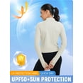 thumbnail image 2 of baleaf Women's UPF 50+ Sun Shirt Lightweight Crop Raw Linen S, 2 of 6