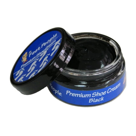 White No Leather Band - FeetPeople Premium Shoe Cream, Black