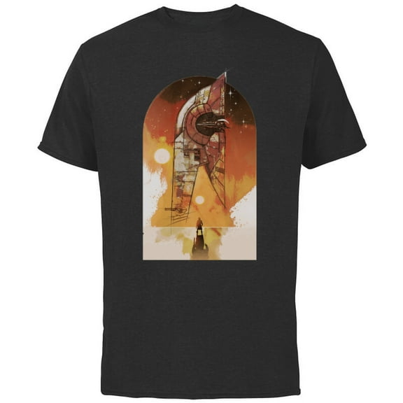 Star Wars The Book of Boba Fett Ship Tatooine - Short Sleeve Cotton T-Shirt for Adults - Customized-Black