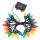 thumbnail image 2 of Cadena de luces LED navideñas C9 de 16,4 pies, 20 luces LED impermeables C9 con forma de fresa para decoración de exteriores, interiores, exteriores, patios, bodas y fiestas, 2 of 10