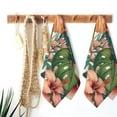 thumbnail image 6 of Nawy Tropical Flower Watercolor Summer Hawaii Palm Tree Leaf and Tropical Flower Towel Set - 2 Pack Funny Kitchen Towels for Kitchens, Bathrooms, Showers Soft Bath Towel 27.5*16in, 6 of 6
