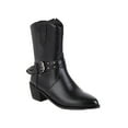 thumbnail image 2 of Autumn And Winter Color Matching Pointed Toe TThick Heel Ladies Short Boots, 2 of 8