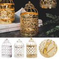 thumbnail image 3 of Candle Holder Promotion Sale! Nomeni European Hollow Iron Candlesticks Ornaments Gold Plating Decorative Cage Flower Pattern Wedding Home Decoration Creative Wedding Props, Home Decor Clearance Sale, 3 of 3